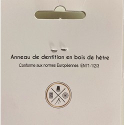 Anneau de dentition Ours en bois de hêtre