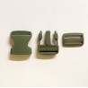 Boucles banane et coulisse plastiques 3,8cm (plusieurs coloris)