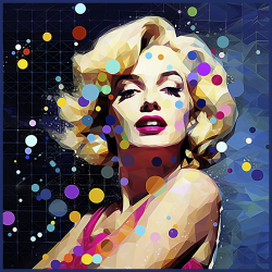 Carré simili 43*43cm : Marylin pop art