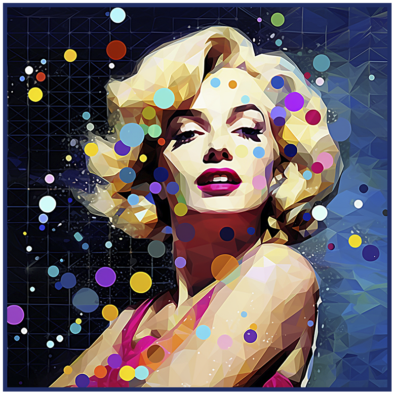 Carré simili 43*43cm : Marylin pop art