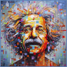 Tissu Carré simili 43*43cm : Einstein pop art