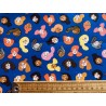 Tissu Femmes Persépolis sur fond bleu - Coton OekoTex