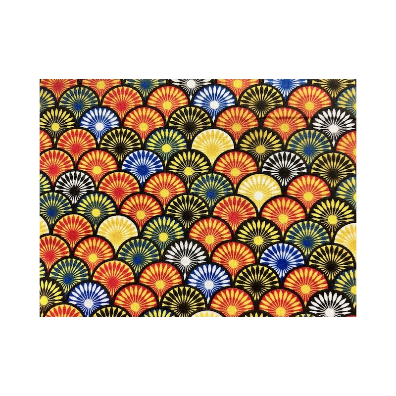 Tissu Suri multicolore - Coton OekoTex