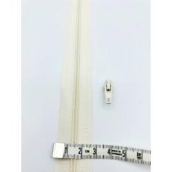 Fermeture au mètre maille 3 + 1 curseur assorti par 50cm (plusieurs coloris)