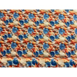 Tissu 3D Coquillages - Coton OekoTex