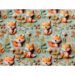 Tissu 3D Renard - Coton OekoTex