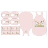 Précommande Kit naissance Viny DiY Animaux de la jungle fond rose - 100% coton - Expédition estimée 7 avril