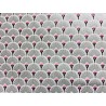Tissu Eventails argentées glitter et rose  - Coton OekoTex