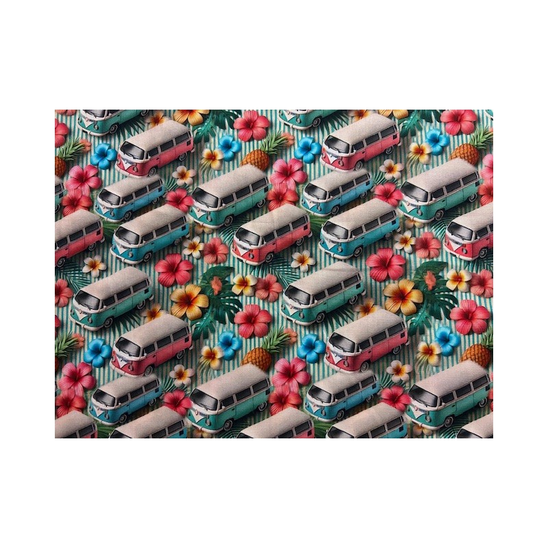 Tissu effet 3D Van - Coton OekoTex Tissu effet 3D Van - Coton OekoTex