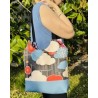 Coupon-patron Sac Marcel Viny DiY Geoges vagues et croco doré - Bachette 100% coton