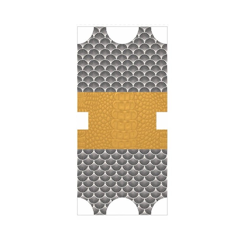 Coupon-patron Sac Marcel Viny DiY Geoges vagues et croco doré - Bachette 100% coton