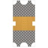 Coupon-patron Sac Marcel Viny DiY Georges vagues et croco doré - Bachette 100% coton