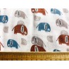 Double Gaze imprimée éléphants - OekoTex