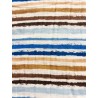 Double Gaze imprimée effet froissé rayures bleues - OekoTex