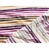 Double Gaze imprimée effet froissé rayures roses - OekoTex