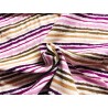 Double Gaze imprimée effet froissé rayures roses - OekoTex