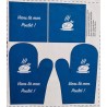 Coupon-patron Viny DiY Kit cuisine "Viens là mon poulet" - Bachette 100% coton