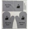 Coupon-patron Viny DiY Kit cuisine "Viens là mon poulet" - Bachette 100% coton