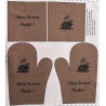 Coupon-patron Viny DiY Kit cuisine "Viens là mon poulet" - Bachette 100% coton