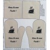 Coupon-patron Viny DiY Kit cuisine "Viens là mon poulet" - Bachette 100% coton