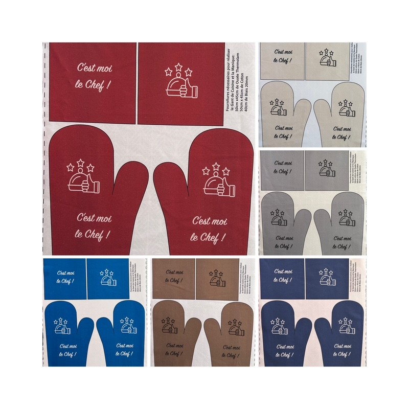 Coupon-patron Viny DiY Kit cuisine "C'est moi le Chef!" - Bachette 100% coton