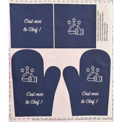 Coupon-patron Viny DiY Kit cuisine "C'est moi le Chef!" - Bachette 100% coton