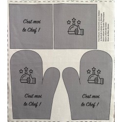 Coupon-patron Viny DiY Kit cuisine "C'est moi le Chef!" - Bachette 100% coton