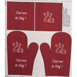 Coupon-patron Viny DiY Kit cuisine "C'est moi le Chef!" - Bachette 100% coton