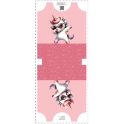 Précommande Coupon-patron Sac Marcel Enfant Viny DiY Licorne 1 fond rose - Bachette 100% coton - Expédition estimée 28 juin