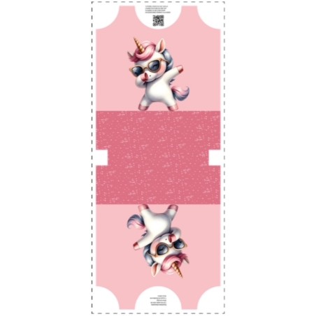 Précommande Coupon-patron Sac Marcel Enfant Viny DiY Licorne 1 fond rose - Bachette 100% coton - Expédition estimée 28 juin
