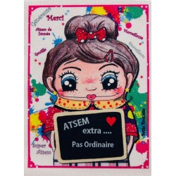 Coupon Petite Biounette ATSEM - Velours - 15cm*10cm