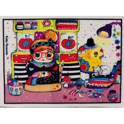 Coupon Petite Biounette L'atelier de couture - Velours - 15cm*10cm