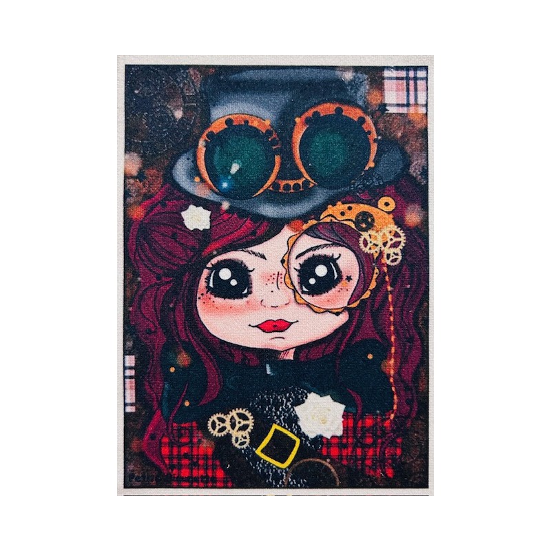 Coupon Petite Biounette Miss Steampunk - Velours - 15cm*10cm