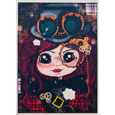 Coupon Petite Biounette Miss Steampunk - Velours - 15cm*10cm