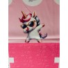 Coupon-patron Sac Marcel Enfant Viny DiY Licorne 1 fond rose - Bachette 100% coton