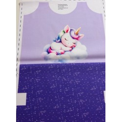 Coupon-patron Sac Marcel Enfant Viny DiY Licorne 2 fond lilas - Bachette 100% coton