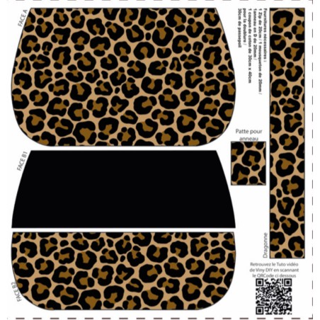 Précommande Coupon-patron Pochette Yzy par Viny DiY GRAOU léopard - Coupon seul ou Kit complet - Expédition estimée 21 juillet