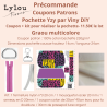 Précommande Coupon-patron Pochette Yzy Viny DiY GRAOU multicolore - Coupon seul ou Kit - Expédition 21/07