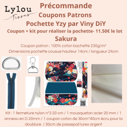 Précommande Coupon-patron Pochette Yzy Viny DiY Sakura - Coupon seul ou Kit - Expédition 21/07
