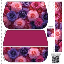Précommande Coupon-patron Pochette Yzy Viny DiY Fleurs roses - Coupon seul ou Kit - Expédition 21/07