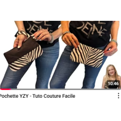 Précommande Coupon-patron Pochette Yzy par Viny DiY GRAOU léopard - Coupon seul ou Kit complet - Expédition estimée 21 juillet