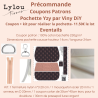 Précommande Coupon-patron Pochette Yzy Viny DiY Eventails roses - Coupon seul ou Kit - Expédition 21/07
