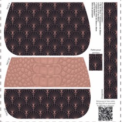 Précommande Coupon-patron Pochette Yzy Viny DiY Eventails roses - Coupon seul ou Kit - Expédition 21/07