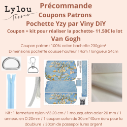 Précommande Coupon-patron Pochette Yzy Viny DiY Van Gogh - Coupon seul ou Kit - Expédition 21/07