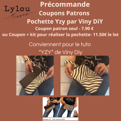 Précommande Coupon-patron Pochette Yzy par Viny DiY GRAOU léopard - Coupon seul ou Kit complet - Expédition estimée 21 juillet