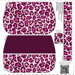 Précommande Coupon-patron Pochette Yzy Viny DiY Graou léopard rose - Coupon seul ou Kit - Expédition 21/07