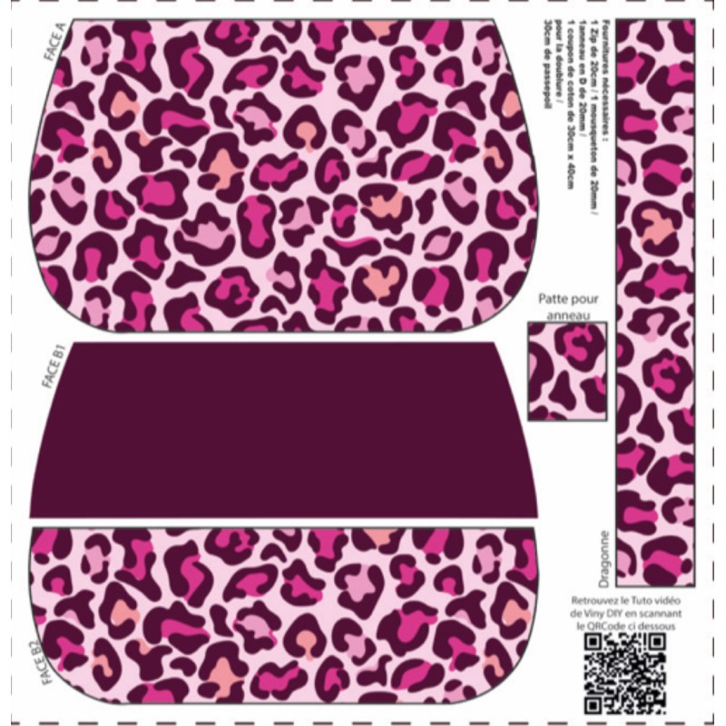 Précommande Coupon-patron Pochette Yzy Viny DiY Graou léopard rose - Coupon seul ou Kit - Expédition 21/07 Précommande Coupon-patron Pochette Yzy Viny DiY Graou léopard rose - Coupon seul ou Kit - Expédition 21/07