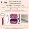 Précommande Coupon-patron Pochette Yzy Viny DiY Graou léopard rose - Coupon seul ou Kit - Expédition 21/07