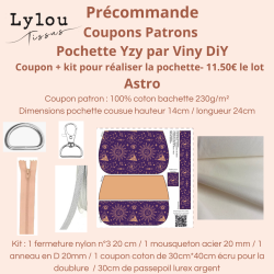 Précommande Coupon-patron Pochette Yzy Viny DiY Astro - Coupon seul ou Kit - Expédition 21/07