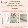 Précommande Coupon-patron Pochette Yzy Viny DiY Triangles - Coupon seul ou Kit - Expédition 21/07